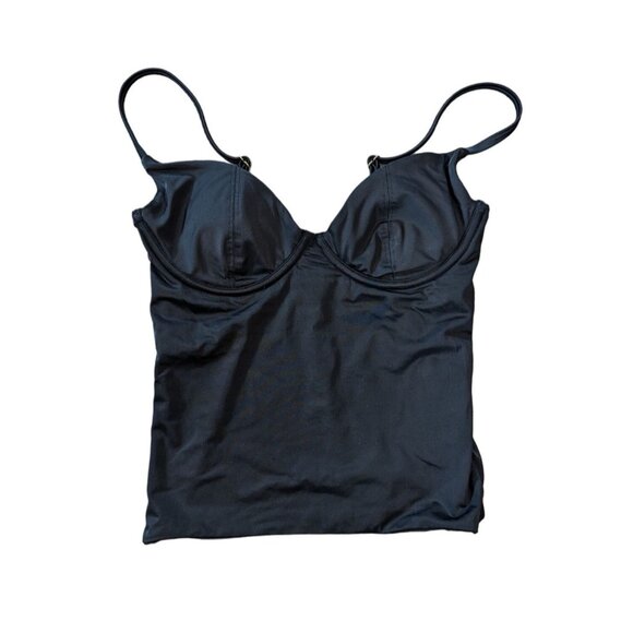 Andie Swim The Canary Tank Top Black Eco Nylon Size XS - Picture 2 of 7